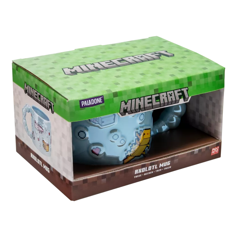 Paladone Minecraft Axolotl Bubble Shaped Mug - 325 ml Keraminis Rožinis