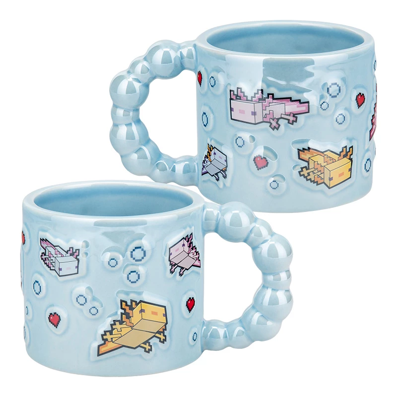 Paladone Minecraft Axolotl Bubble Shaped Mug - 325 ml Keraminis Rožinis