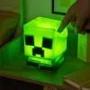 Paladone Minecraft Creeper SquishyGlo Silikoninis Šviestuvas Įkraunamas – Pripgęstantis Žalias LED Naktinis Šviestuvas su 3 Ryškumo Lygiais ir Micro USB Įkrovimu