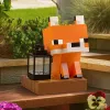 Paladone Minecraft Fox Solar Light - LED lauko dekoratyvinė figūrėlė su prieblandos jutikliu, šiltai balta šviesa, atspari purslams
