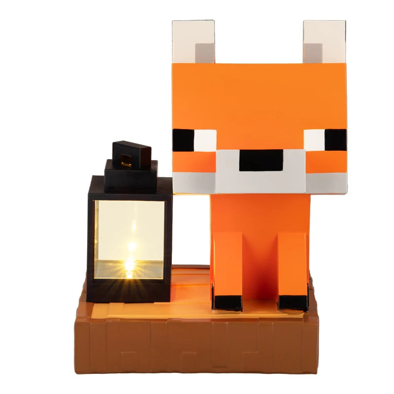 Paladone Minecraft Fox Solar Light - LED lauko dekoratyvinė figūrėlė su prieblandos jutikliu, šiltai balta šviesa, atspari purslams