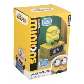 Paladone Minions Icon žadintuvas - skaitmeninis LED, maitinamas USB, snaudimo funkcija