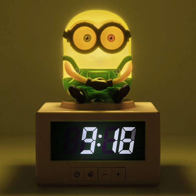 Paladone Minions Icon žadintuvas - skaitmeninis LED, maitinamas USB, snaudimo funkcija