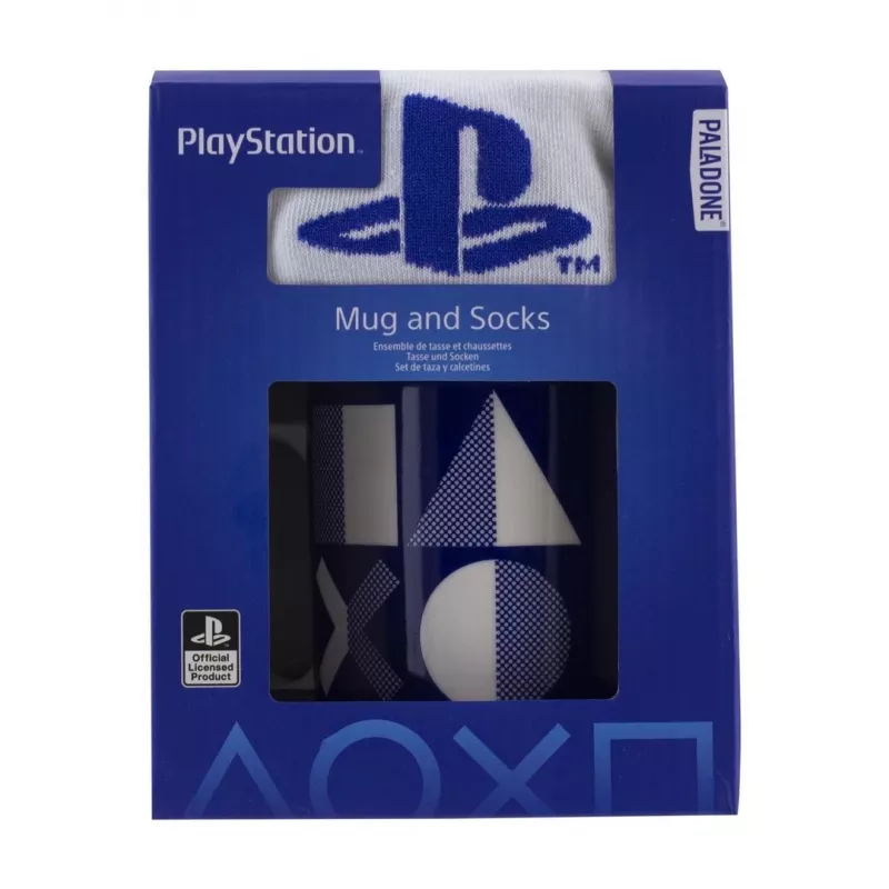 PALADONE PlayStation 5 puodelis + kojinių rinkinys
