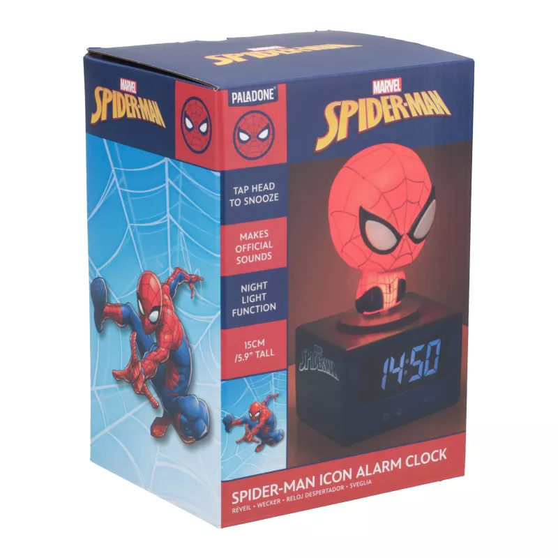 Paladone Spider-Man Icon žadintuvas - skaitmeninis LED, raudonas/juodas