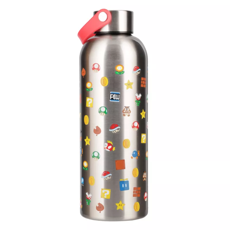 Paladone Super Mario Metal Water Bottle with Carry Loop