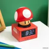 Paladone Super Mario Super Mushroom Icon žadintuvas - skaitmeninis LCD, maitinamas USB, oficialūs Nintendo garso efektai, raudonas/baltas