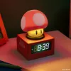 Paladone Super Mario Super Mushroom Icon žadintuvas - skaitmeninis LCD, maitinamas USB, oficialūs Nintendo garso efektai, raudonas/baltas