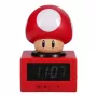 Paladone Super Mario Super Mushroom Icon žadintuvas - skaitmeninis LCD, maitinamas USB, oficialūs Nintendo garso efektai, raudonas/baltas