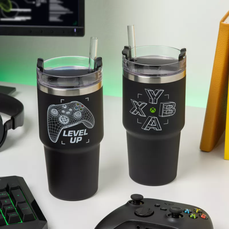 Paladone Xbox Gamer Cup - keraminis puodelis su valdymo pulto rankena, 300 ml, juodas/žalias