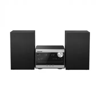 Panasonic SC-PM272EG-S Micro Hi-Fi sistema su CD, Bluetooth, DAB/DAB+ radiju, USB ir AUX - sidabrinė (20W RMS)