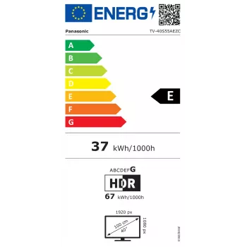 Panasonic TV-40S55A 40 colių Full HD LED Fire TV Smart TV (1920x1080, 50Hz, HDR10, HLG, Game Mode, Alexa Built-in)