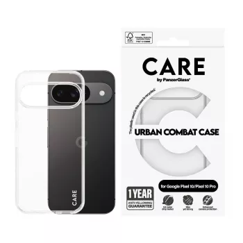 PanzerGlass CARE by Flagship Case Transparent Urban Combat su skaidriu rėmeliu, skirtas Google Pixel 8 Pro