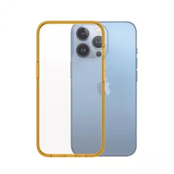 PanzerGlass ClearCase, skirta Apple iPhone 13 Pro, Tangerine – atsparus pageltimui, MagSafe, MIL-STD-810H smūgių apsauga
