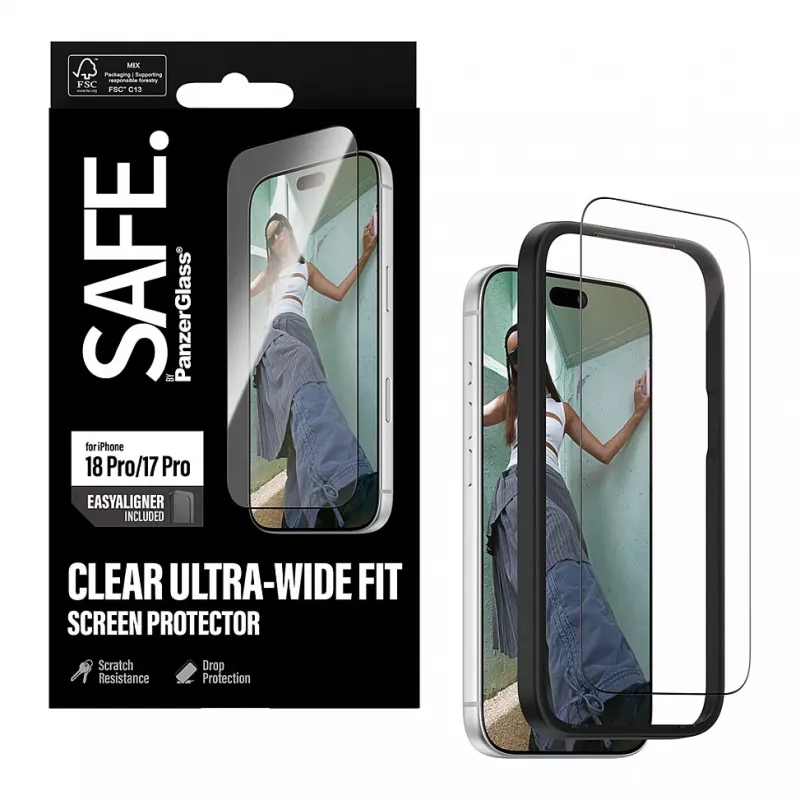 PanzerGlass SAFE. ekrano apsauga iPhone 18 Pro / 17 Pro