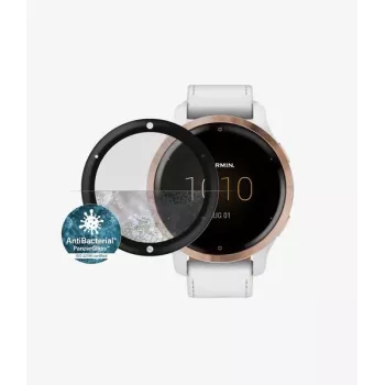 PanzerGlass ekrano apsauga, skirta Garmin Venu 2s/Vivoactive 4s - juoda, 9H grūdintas stiklas