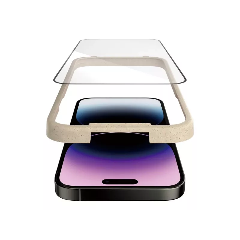 PanzerGlass Ultra-Wide Fit Screen Protector, skirtas Apple iPhone 14 Pro Max (6,7 colio) – Grūdintas stiklas, Antibakterinis, 9H, Įskaičiuotas Easy Aligner