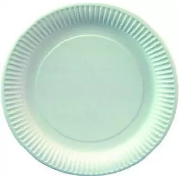 PAPSTAR 11170 Apvali kartono lėkštė, balta, 230 mm, 100 vienetų