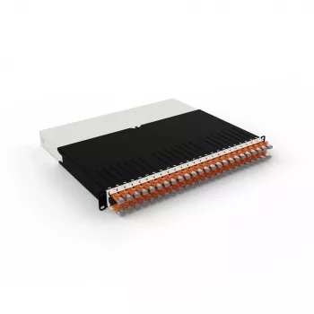 PATCHBOX 8RU STP CAT6A 8 prievadų ekranuotas skydelis (oranžinis)