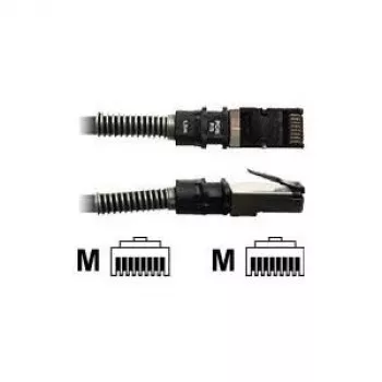 PatchSee PCI6-F/3 Cat 6a FTP tinklo kabelis, RJ-45 male to RJ-45 male, 91 cm, juodas, be halogenų su snagless boot