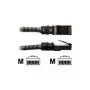 PatchSee PCI6-F/3 Cat 6a FTP tinklo kabelis, RJ-45 male to RJ-45 male, 91 cm, juodas, be halogenų su snagless boot