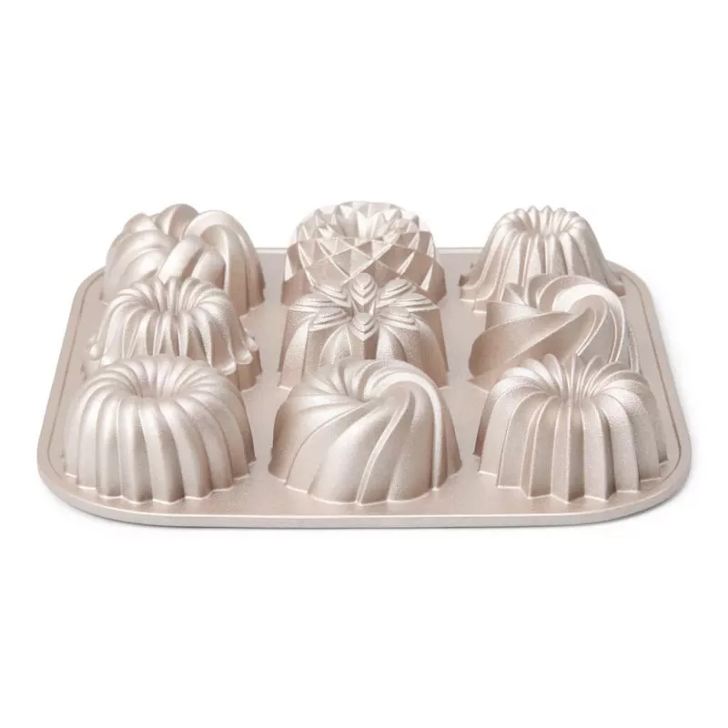 Patisse PAT-04521 Nelipanti anglinio plieno mini Bundt keptuvių rinkinys, 6 vnt., juodos spalvos