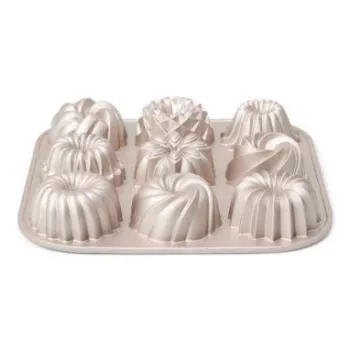Patisse PAT-04521 Nelipanti anglinio plieno mini Bundt keptuvių rinkinys, 6 vnt., juodos spalvos