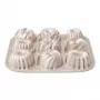 Patisse PAT-04521 Nelipanti anglinio plieno mini Bundt keptuvių rinkinys, 6 vnt., juodos spalvos
