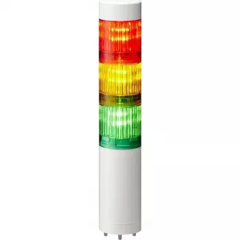 PATLITE LR4-302WJNW-RYG Signal Tower LED 3 pakopų raudona/geltona/žalia 24V DC su kabeliu balta