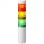 PATLITE LR4-302WJNW-RYG Signal Tower LED 3 pakopų raudona/geltona/žalia 24V DC su kabeliu balta