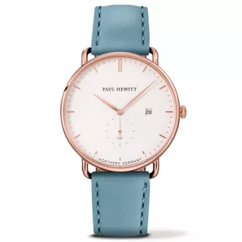 PAUL HEWITT Grand Atlantic vyriškas laikrodis PHTGARW23S 42mm sidabrinis nerūdijančio plieno tinklelis