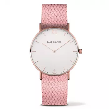 PAUL HEWITT Sailor Line Quartz Watch 39mm Rose Gold Mesh Strap Unisex PH-SA-RSTW27M