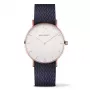 Paul Hewitt Sailor Line Unisex Quartz Watch 39mm Rose Gold Stainless Steel Case White Dial Grey Leather Strap PH-SA-RSTW17S