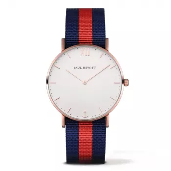 Paul Hewitt Sarstedt Unisex Quartz Watch 39mm Rose Gold Stainless Steel Navy Blue Nylon Strap PH-SARSTWNR20
