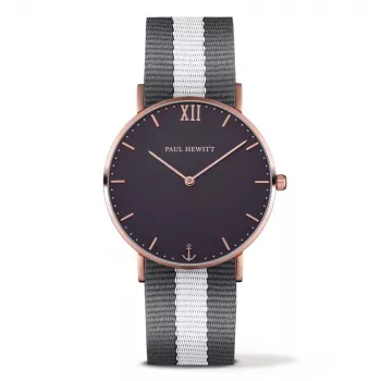 Paul Hewitt Sarsteg Unisex Watch 39mm Rose Gold Grey Leather