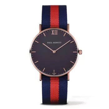 PAUL HEWITT Unisex Watch PHSARSTBNR20S 39mm Black Stainless Steel Mesh