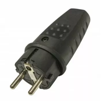 PAWBOL D.3158L LUX nešiojamas guminis maitinimo kištukas 250V 16A IP44 Schuko