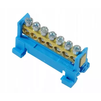PAWBOL E.4023 Žemo profilio gnybtų juosta 7 polių mėlyna 4mm² 24A 450V