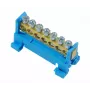 PAWBOL E.4023 Žemo profilio gnybtų juosta 7 polių mėlyna 4mm² 24A 450V