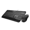 PCBuilder ALPHA tyli laidinė klaviatūra ir pelės rinkinys