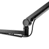 PCBuilder CAST STEADY mikrofonų strypas - stalinis spaustuvas žirklinis strypas, plienas, 1,5 kg apkrova, 750 mm siekis, 360° sukimasis, paslėpta kabelių sistema, juoda