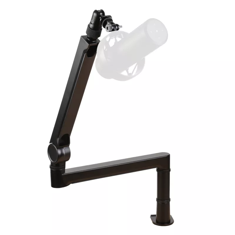 PCBuilder CAST STEADY mikrofonų strypas - stalinis spaustuvas žirklinis strypas, plienas, 1,5 kg apkrova, 750 mm siekis, 360° sukimasis, paslėpta kabelių sistema, juoda