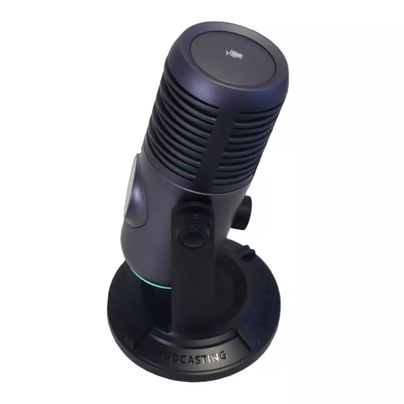 PCBuilder CAST ULTRA USB žaidimų mikrofonas - kondensatorinis, kardioidinis, RGB, nulinės delsos stebėjimas