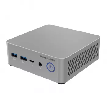 PCBuilder CUBE R5-3500 Barebone Mini PC - AMD Ryzen 5 3500, B450, DDR4 SO-DIMM, M.2 NVMe, 2,5 inch lizdas, Wi-Fi 5, Gigabit Ethernet, be RAM/atminties/OS