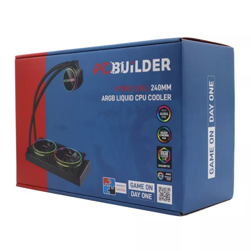 PCBuilder Hydro Chill 240MM AIO skysčio aušintuvas CPU ARGB