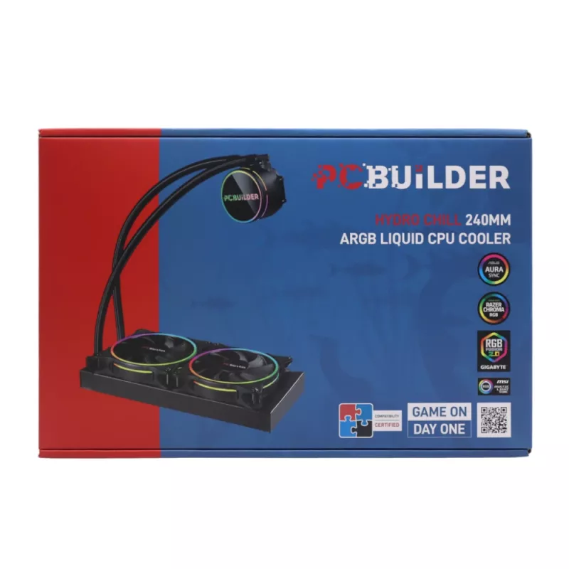 PCBuilder Hydro Chill 240MM AIO skysčio aušintuvas CPU ARGB
