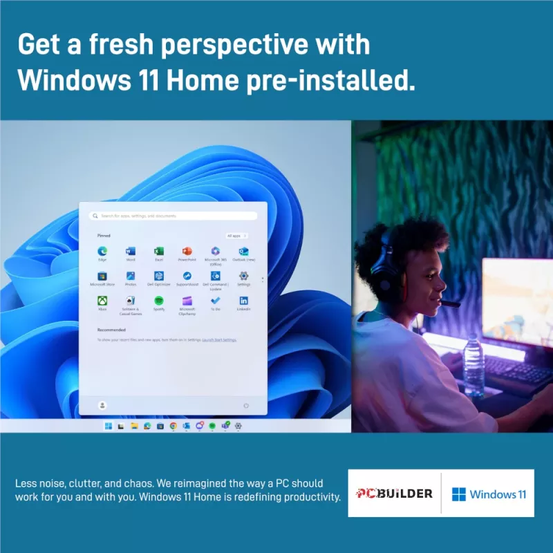 PCBuilder PATHFINDER žaidimų kompiuteris, AMD Ryzen 5 5600XT, Radeon RX 7600 8GB, 16GB DDR4, 1TB NVMe SSD, Windows 11