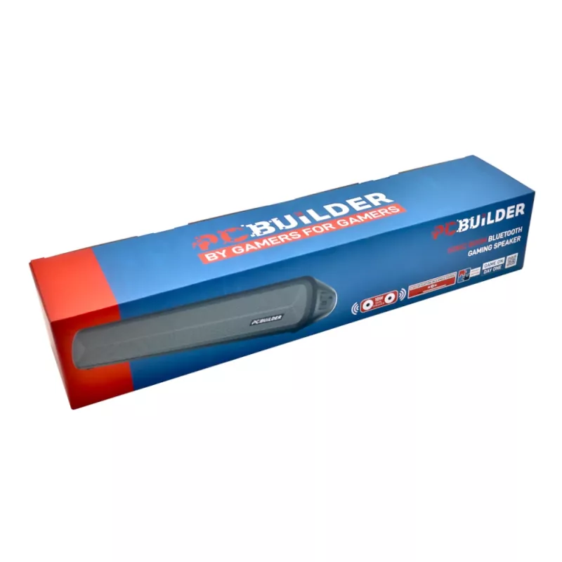 PCBuilder SONIC BOOM Bluetooth žaidimų garsiakalbis | 10W RGB garso juosta su maža delsos trukme