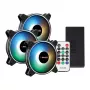 PCBuilder Tempest Chill ventiliatorių rinkinys 3x120mm Dual Glow ARGB ventiliatorius + valdiklis + RF nuotolinio valdymo pultas