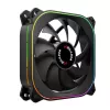 PCBuilder TORNADO CHILL ARGB 120mm ventiliatorių rinkinys - 3 vnt., adresuojamas RGB, PWM, hidraulinis guolis, 65 CFM, 6 prievadų šakotuvas